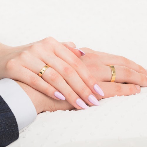 Obrączki ślubne: złote, z fazą, 5 mm